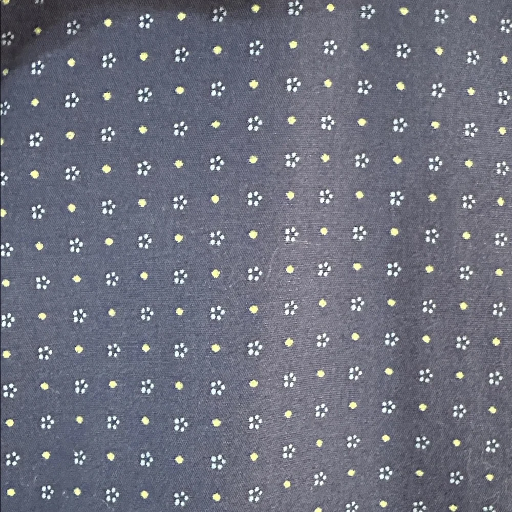 Banana Republic Men Navy Blue Light Blue Flower Long Sleeve Button Down Shirt XL